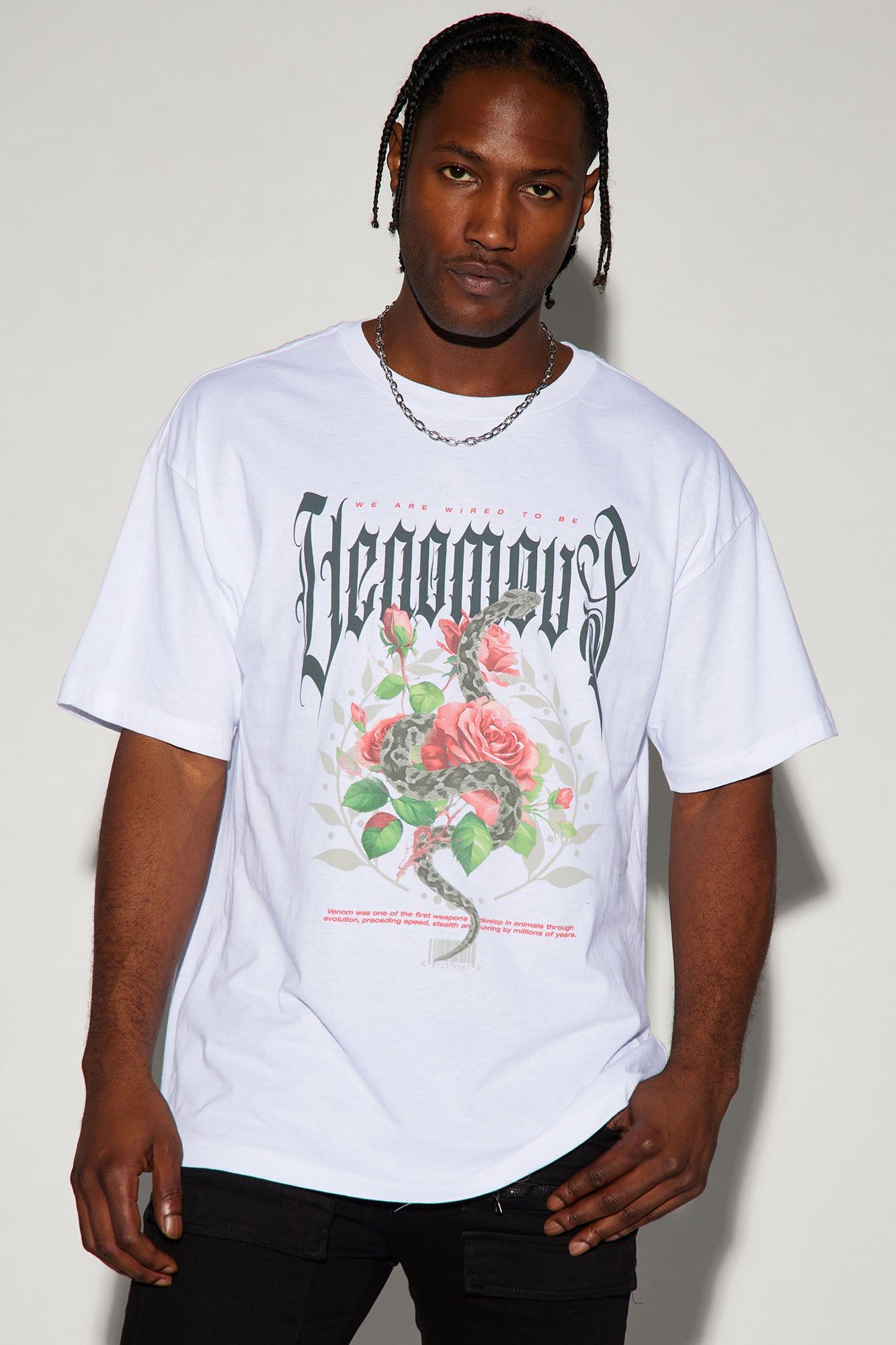Venomous Short Sleeve Tee - White sold by Fashion Nova