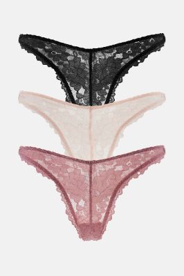 Come A Little Closer 3 Pack Cheeky Panties - Mauve/combo sold by Fashion Nova