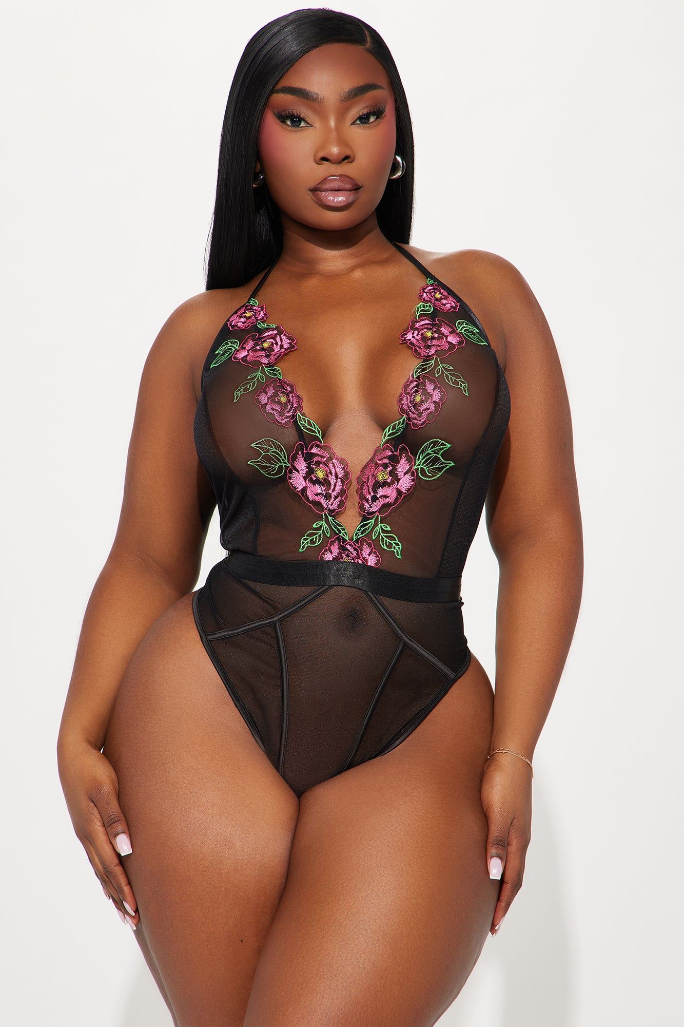Blooming Lust Embroidered Teddy - Black/combo sold by Fashion Nova product image thumbnail 4