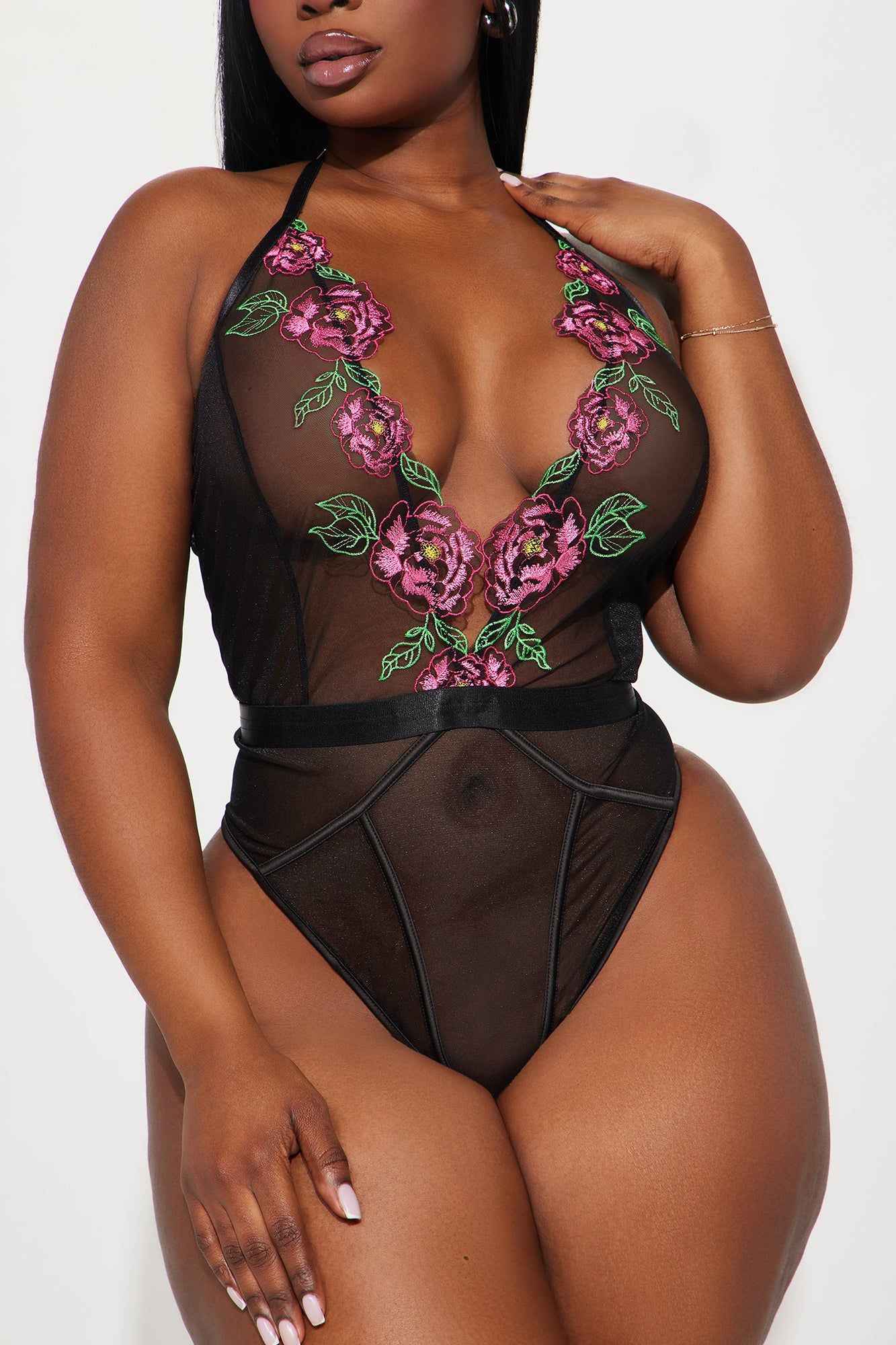 Blooming Lust Embroidered Teddy - Black/combo sold by Fashion Nova product image thumbnail 5