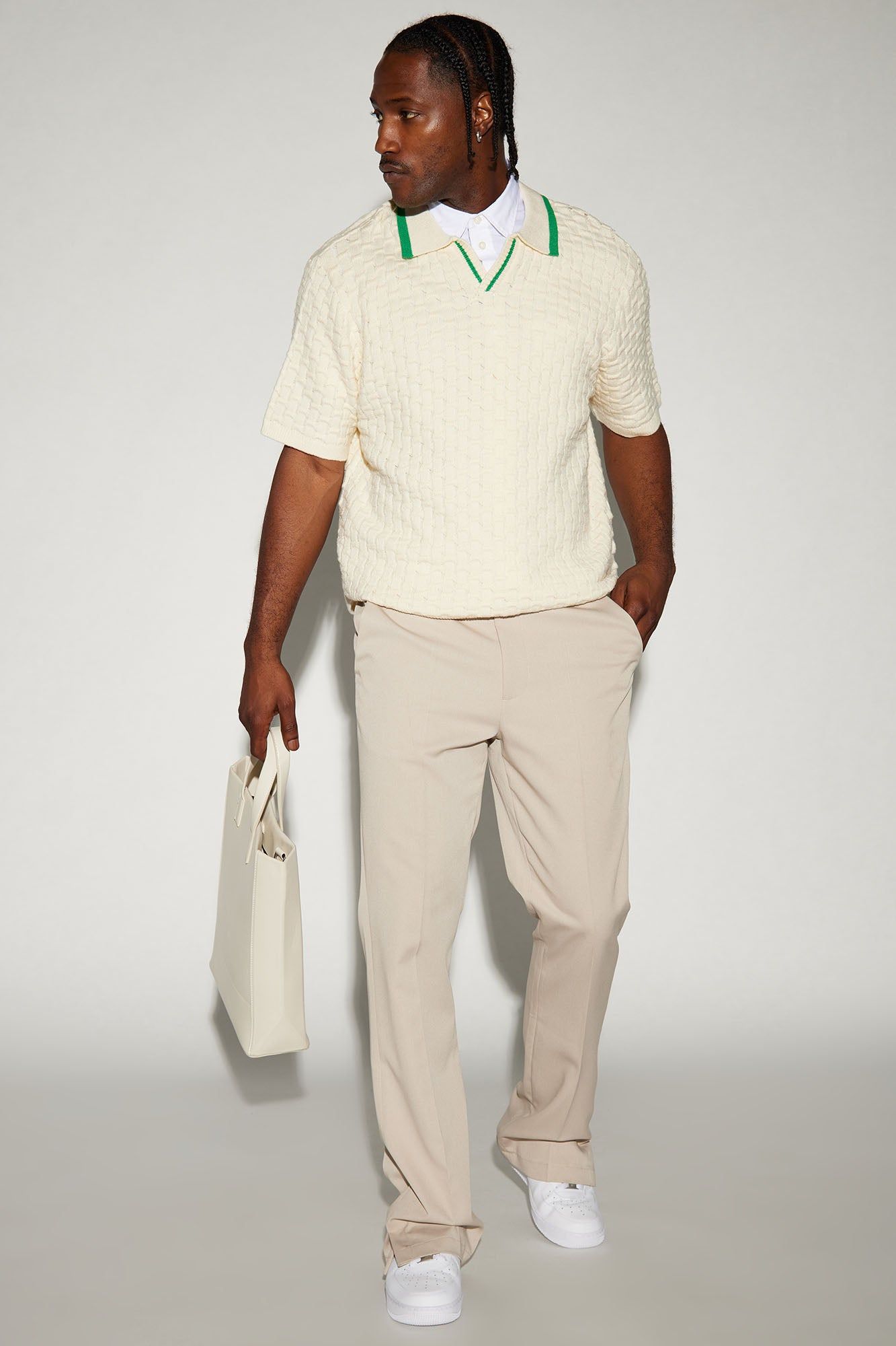 Arrow Short Sleeve Polo - Cream/combo sold by Fashion Nova product image thumbnail 2