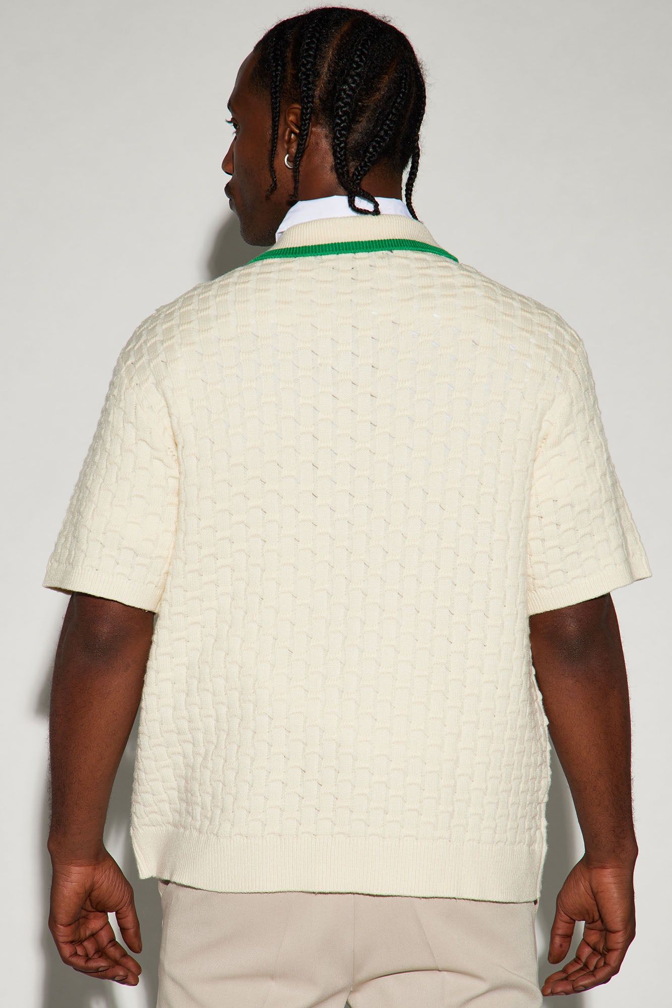 Arrow Short Sleeve Polo - Cream/combo sold by Fashion Nova product image thumbnail 4