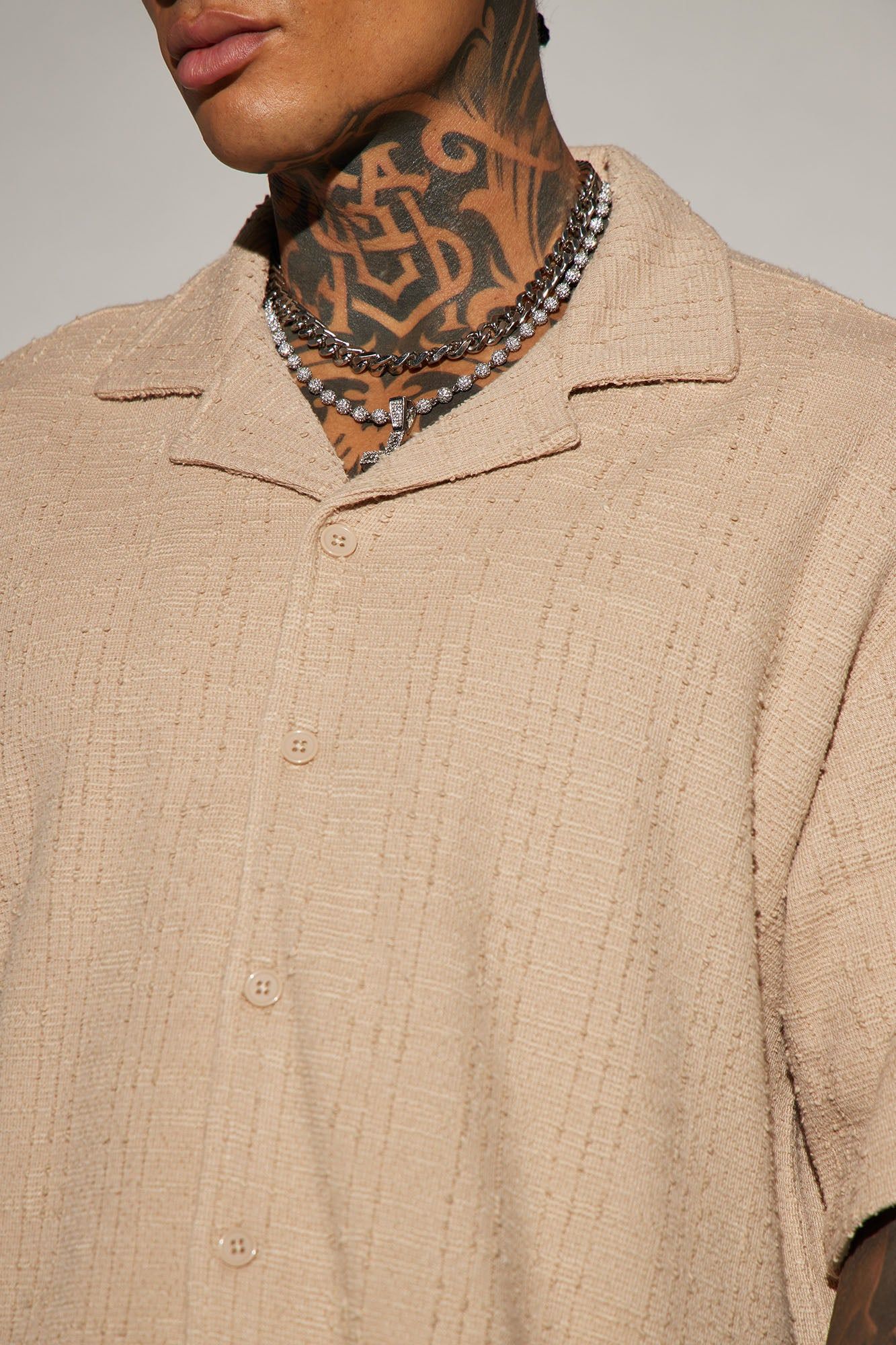 Jordan Textured Button Up Shirt - Tan sold by Fashion Nova product image thumbnail 6