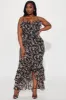 Sweet Things Chiffon Maxi Dress - Black/combo sold by Fashion Nova