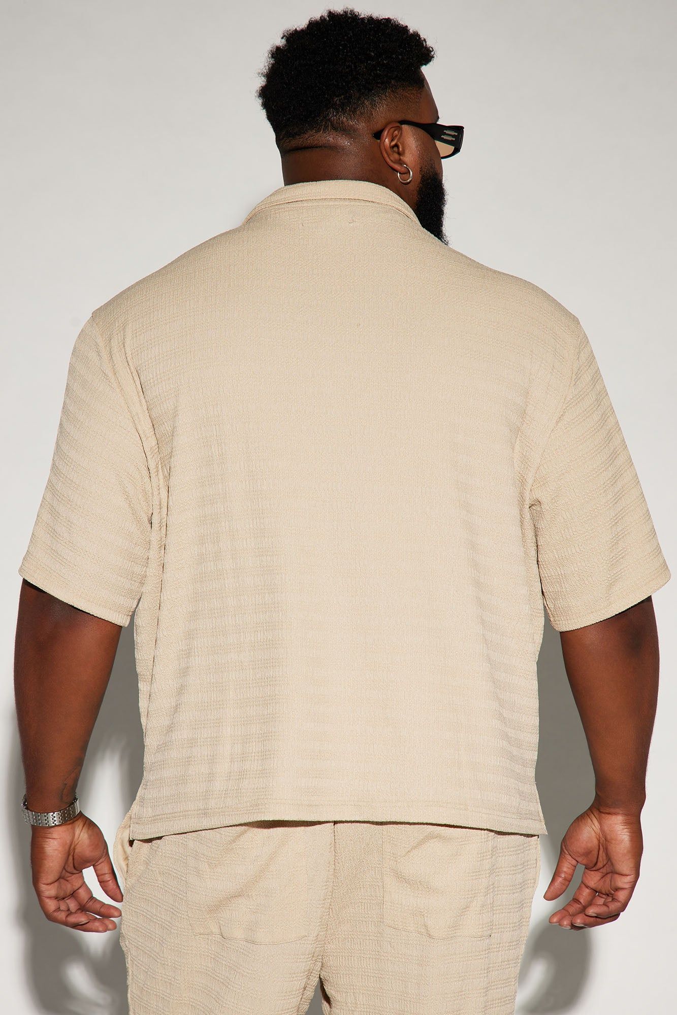 Jordan Textured Button Up Shirt - Tan sold by Fashion Nova product image thumbnail 13