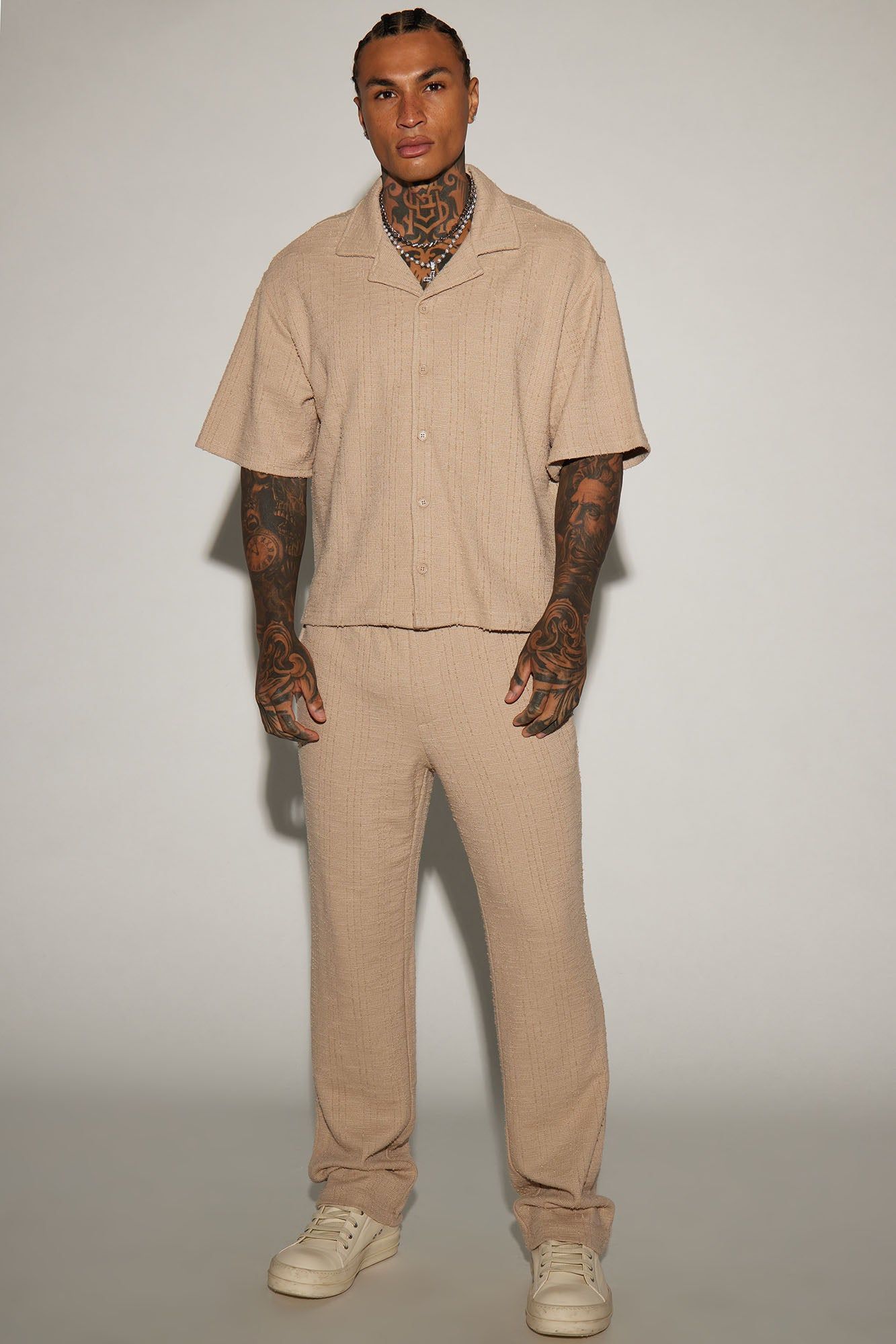 Jordan Textured Button Up Shirt - Tan sold by Fashion Nova product image thumbnail 14