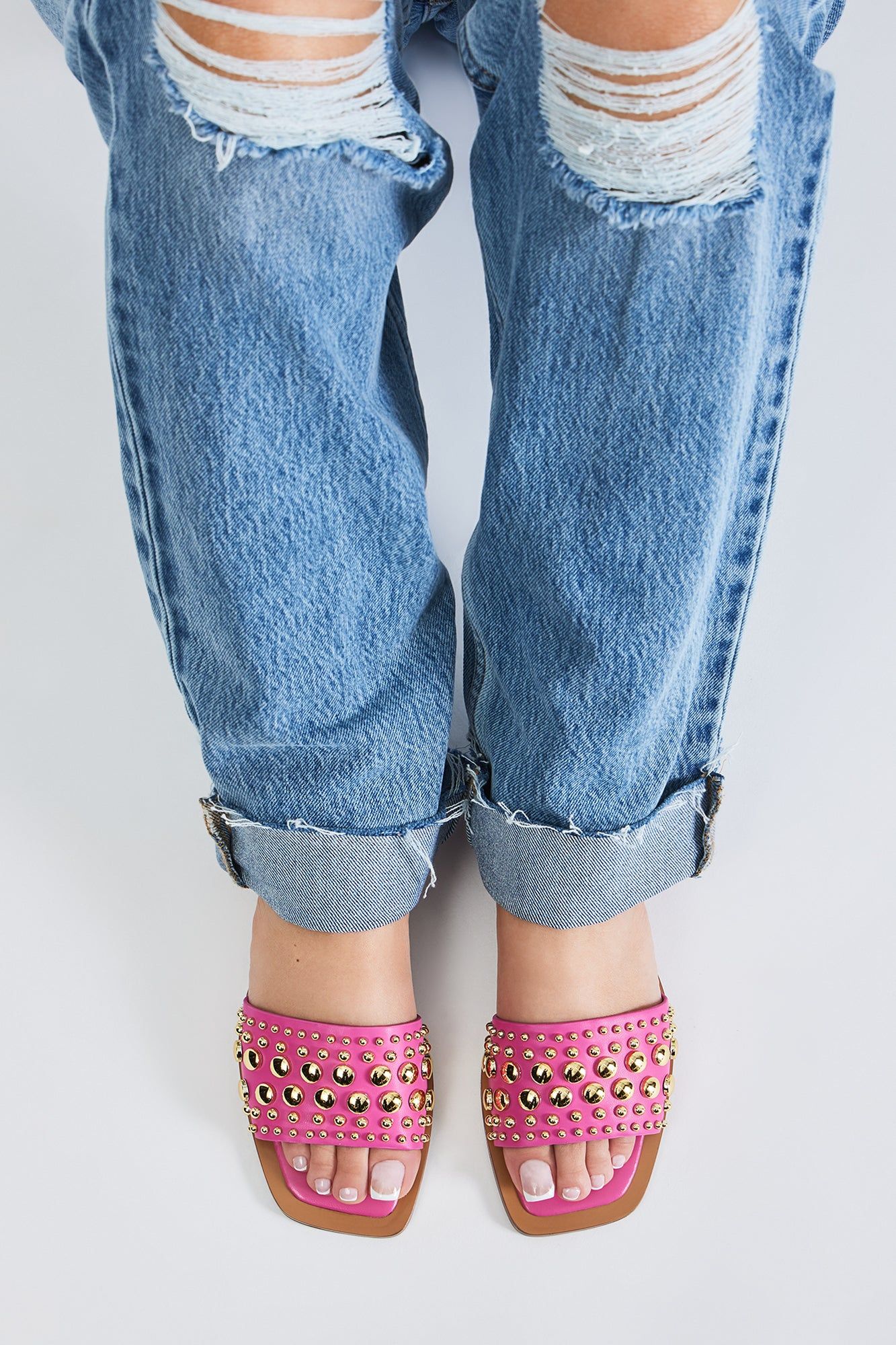 Easy On The Eyes Flat Sandals - Pink sold by Fashion Nova product image thumbnail 4