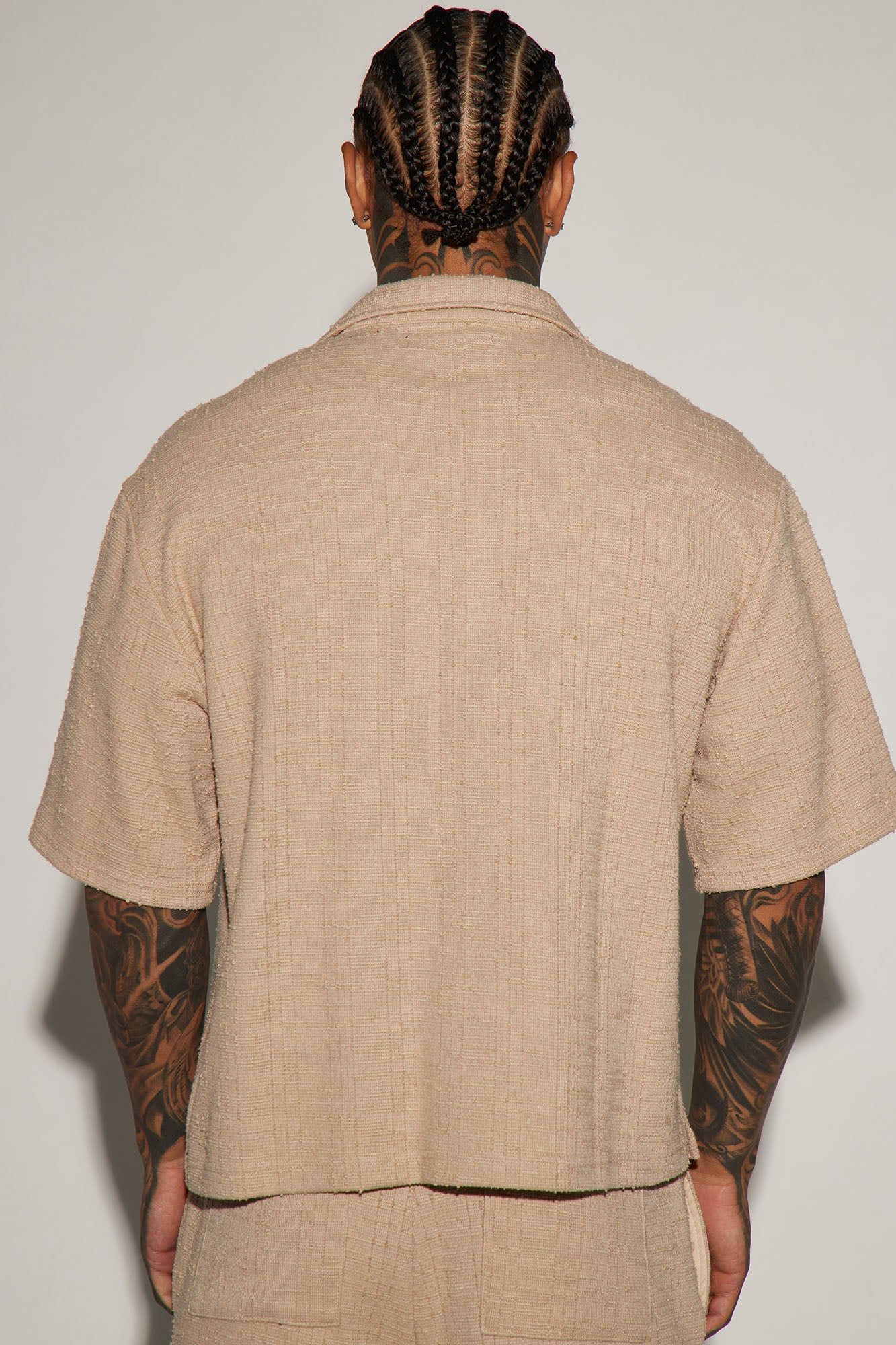 Jordan Textured Button Up Shirt - Tan sold by Fashion Nova product image thumbnail 7