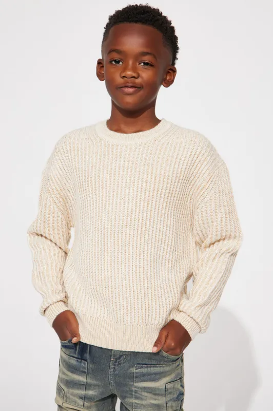 Mini Heavy Ribbed Pullover Sweater - Cream sold by Fashion Nova