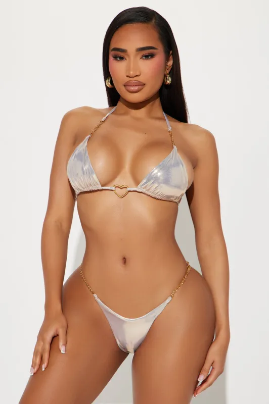 Nalani Metallic 2 Piece Bikini - Gold sold by Fashion Nova