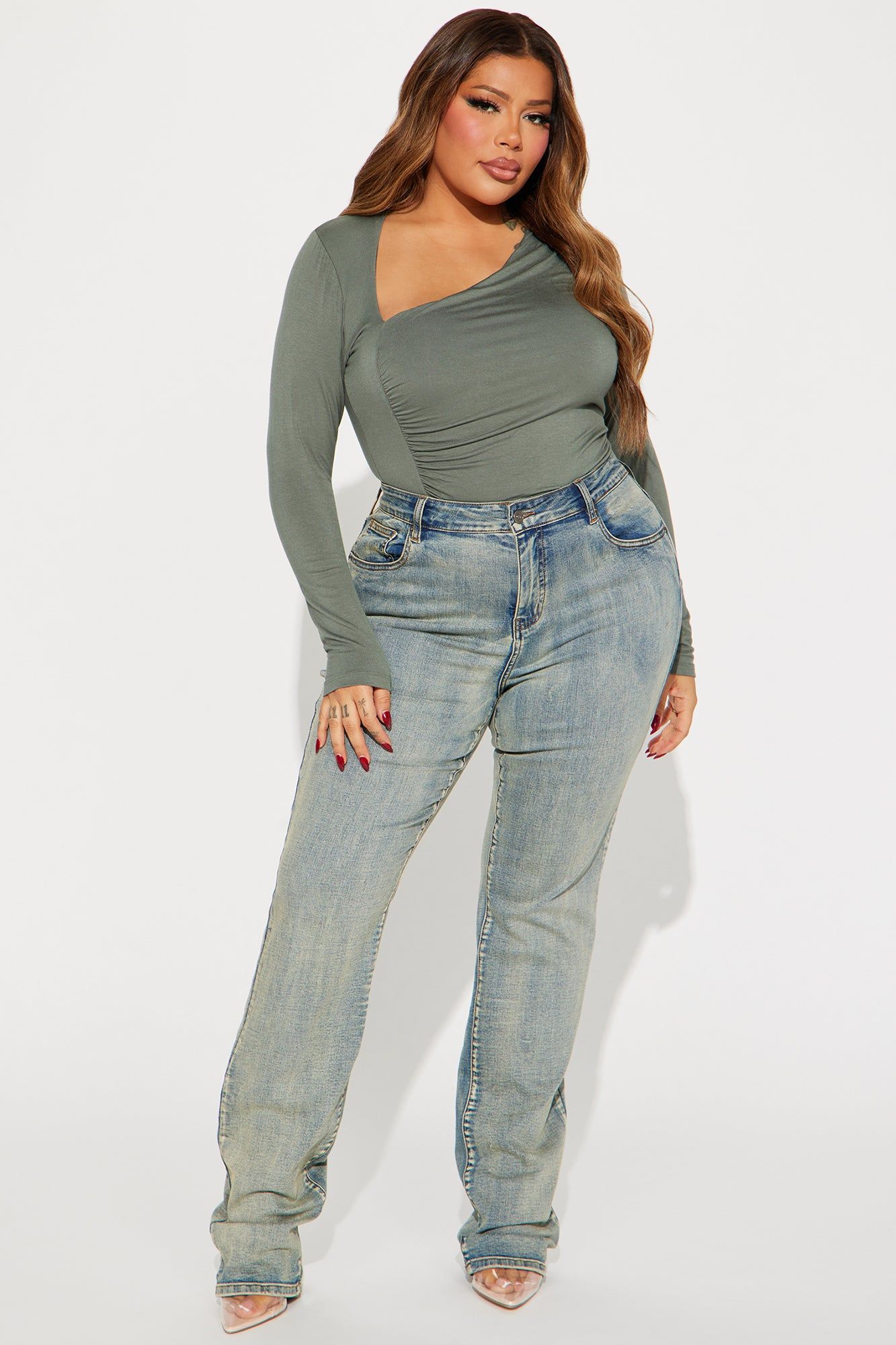 Lost Your Chance Ruched Top - Olive sold by Fashion Nova product image thumbnail 5