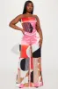 Soft Life Satin Jumpsuit - Pink/combo sold by Fashion Nova