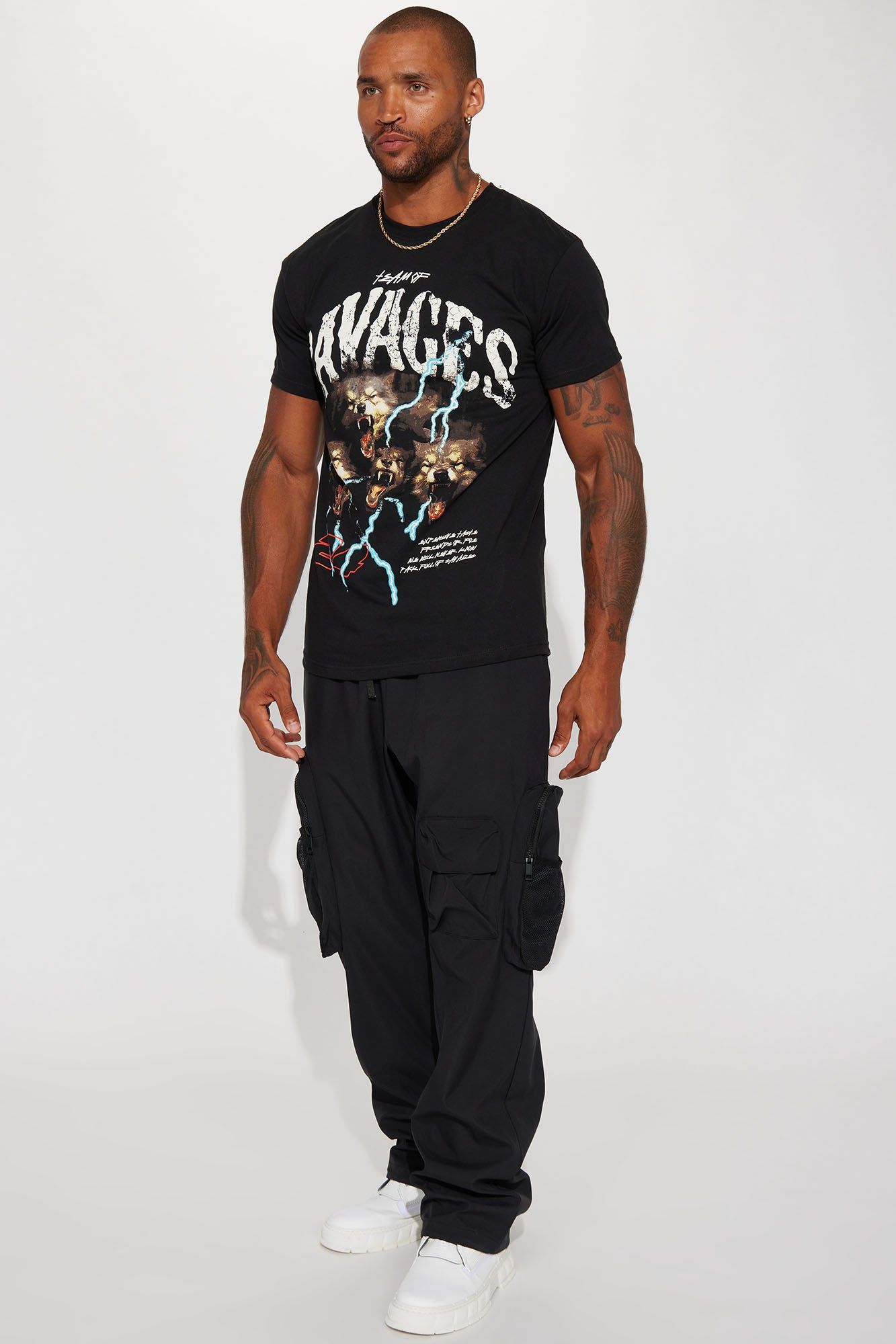 Team Of Savages Short Sleeve Tee - Black sold by Fashion Nova product image thumbnail 3