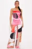 Soft Life Satin Jumpsuit - Pink/combo sold by Fashion Nova