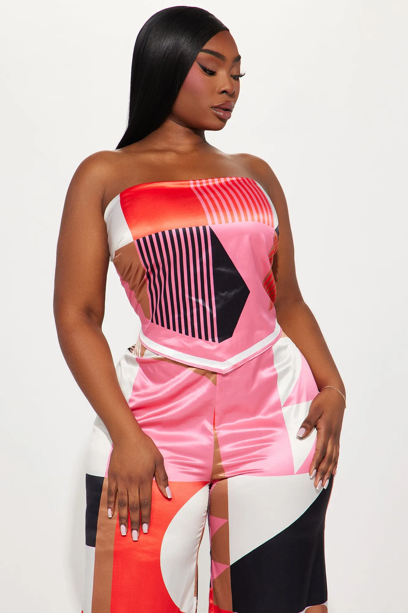 Soft Life Satin Jumpsuit - Pink/combo sold by Fashion Nova product image thumbnail 5
