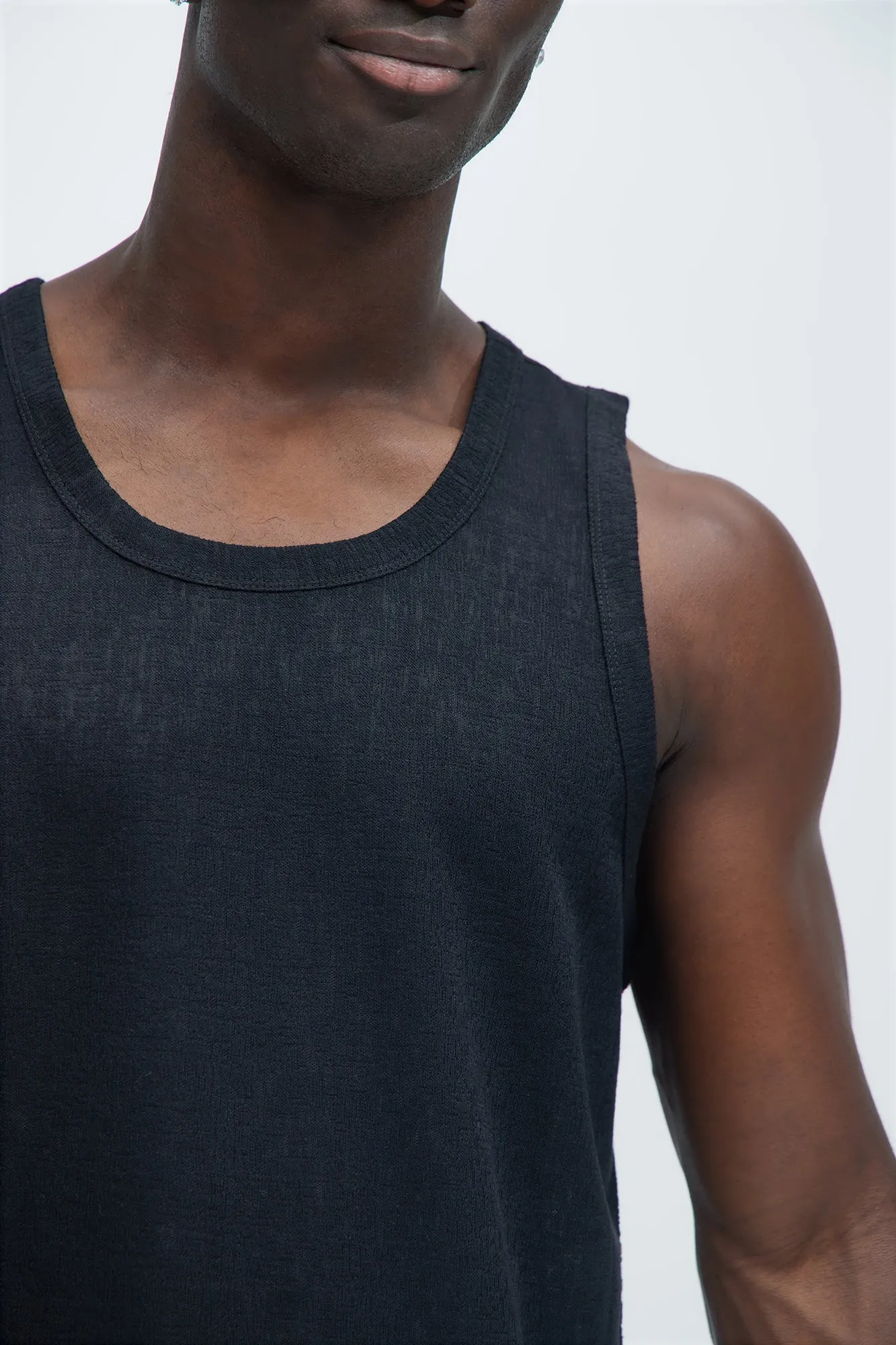 Henrik Textured Tank - Black sold by Fashion Nova product image thumbnail 3
