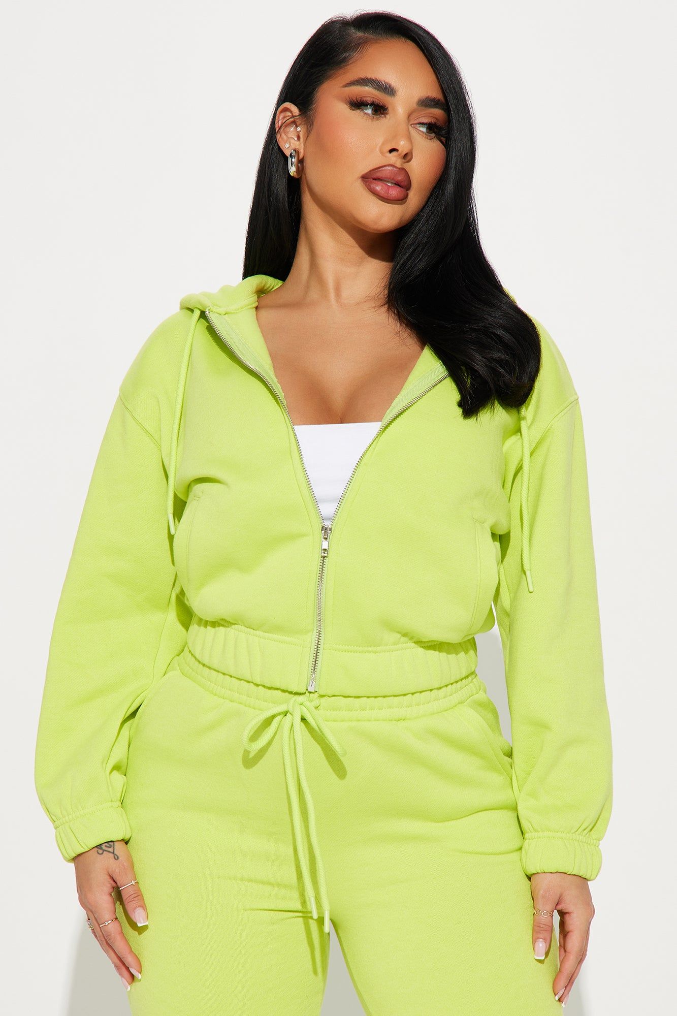 Endless Trips Fleece Jogger Set - Lime sold by Fashion Nova product image thumbnail 2