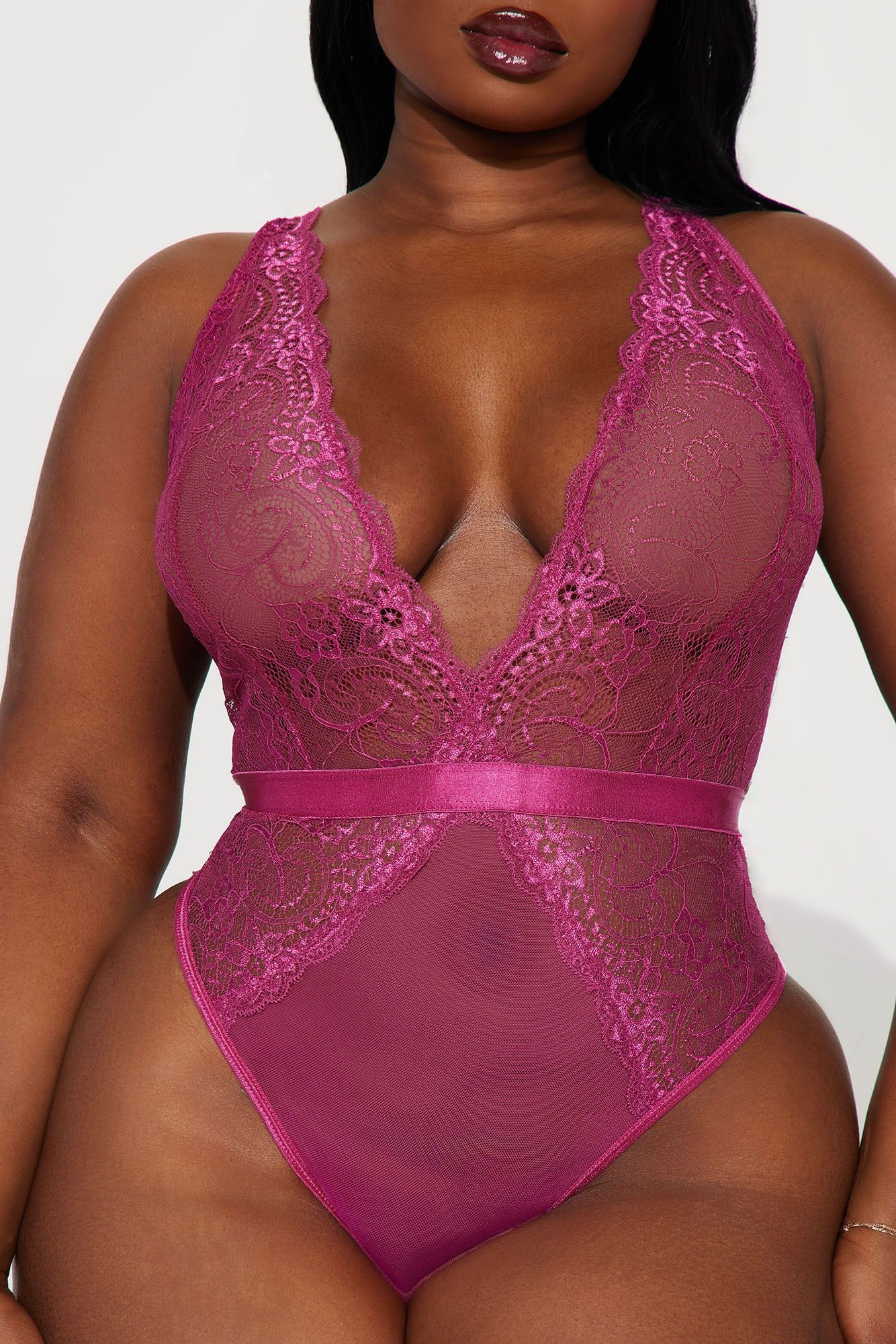 For Granted Lace Teddy - Fuchsia sold by Fashion Nova product image thumbnail 5