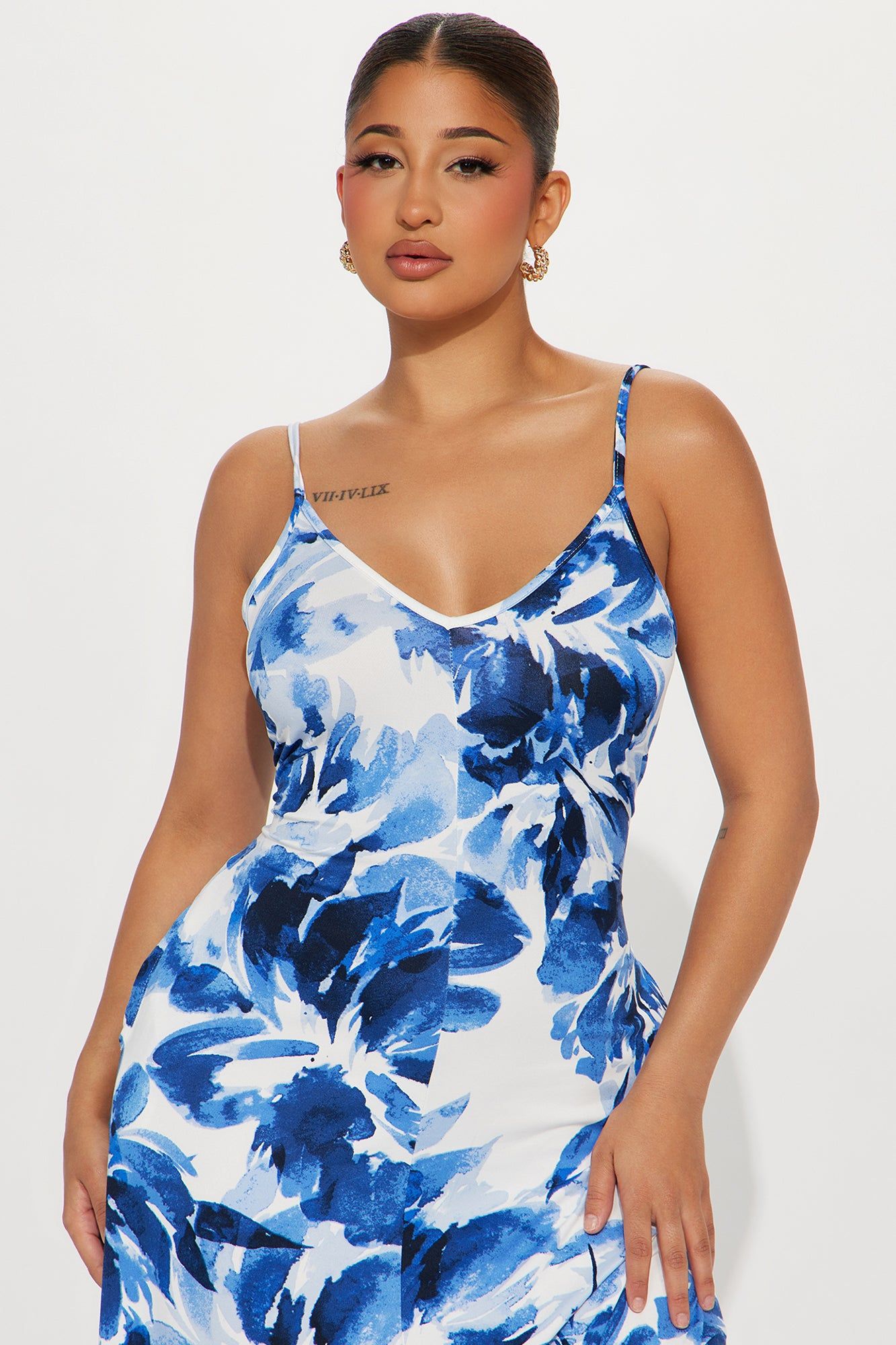 Cute And Comfy Maxi Dress - Blue/combo sold by Fashion Nova product image thumbnail 2