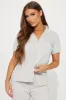 Chill Vibes Only Ribbed PJ Pant Set - Grey sold by Fashion Nova