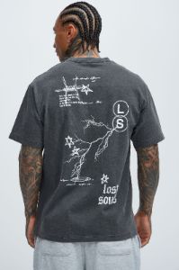 Lost Souls Need Redemption Short Sleeve Tee - Black sold by Fashion Nova