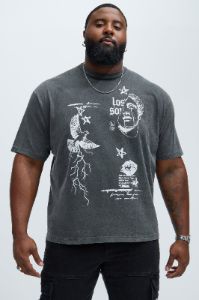 Lost Souls Need Redemption Short Sleeve Tee - Black sold by Fashion Nova