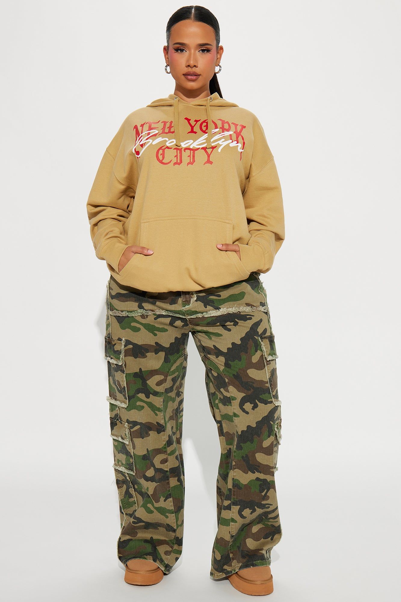 Love For New York Hoodie - Khaki sold by Fashion Nova product image thumbnail 5