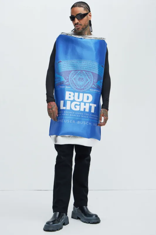 Bud Light Beer Can 1 Piece Tunic Costume - Blue sold by Fashion Nova