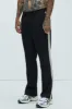 Dix Gabardine Slim Flare Trousers - Black/combo sold by Fashion Nova