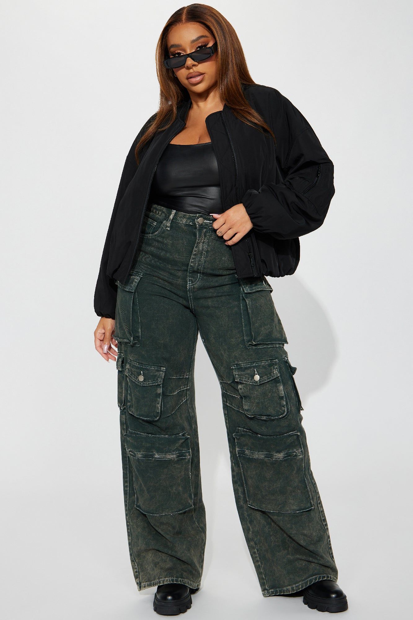 Courtside Cutie Bomber - Black sold by Fashion Nova product image thumbnail 5