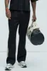 Dix Gabardine Slim Flare Trousers - Black/combo sold by Fashion Nova