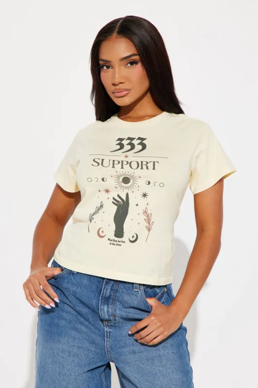 333 Support Tee - Yellow sold by Fashion Nova