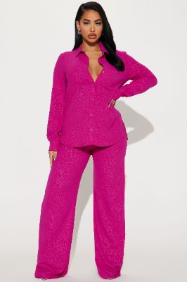 Wild Side Pant Set - Magenta sold by Fashion Nova