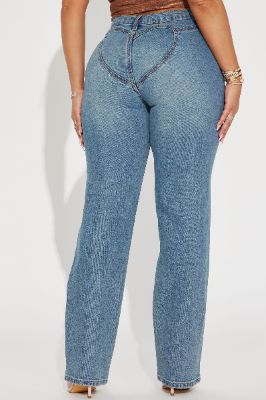 My Whole Heart Straight Leg Jeans - Medium Wash sold by Fashion Nova
