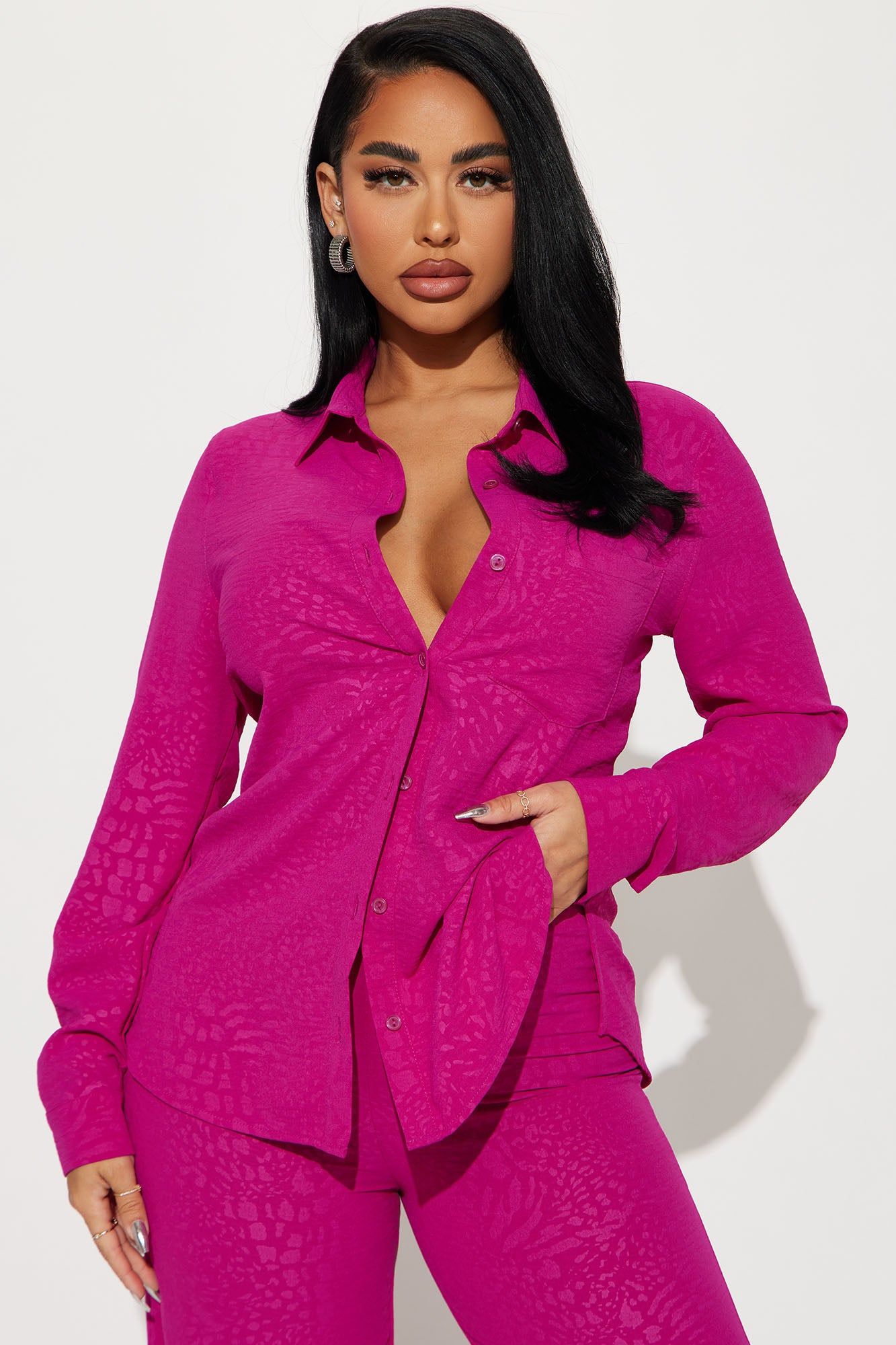 Wild Side Pant Set - Magenta sold by Fashion Nova product image thumbnail 2