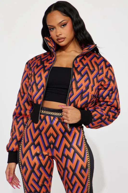 Expensive Taste Legging Set - Orange/combo sold by Fashion Nova