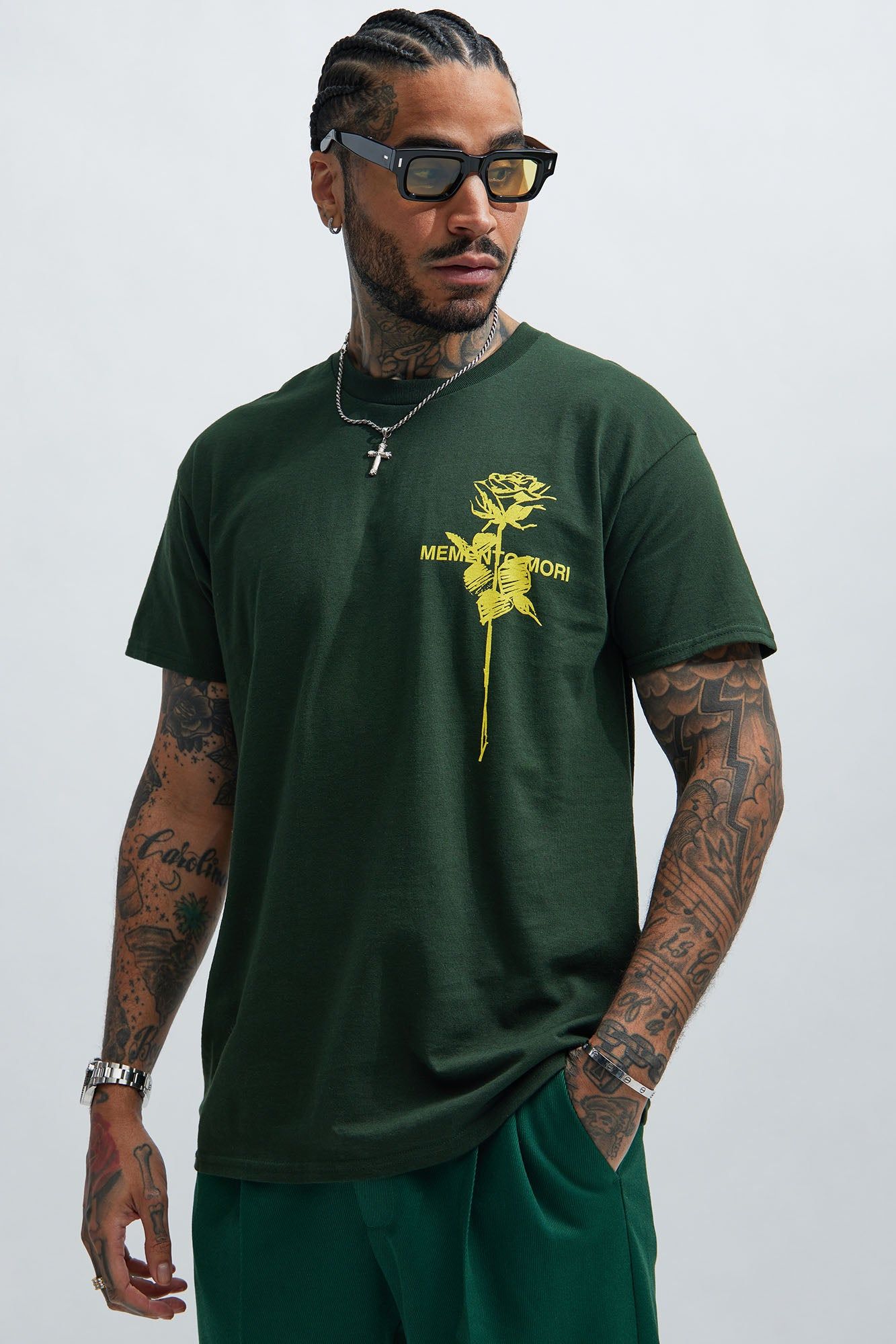I Am Not Eternal Short Sleeve Tee - Green sold by Fashion Nova