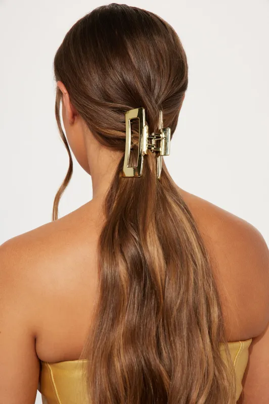 Always Noticed 2 Piece Claw Clip Set - Gold sold by Fashion Nova