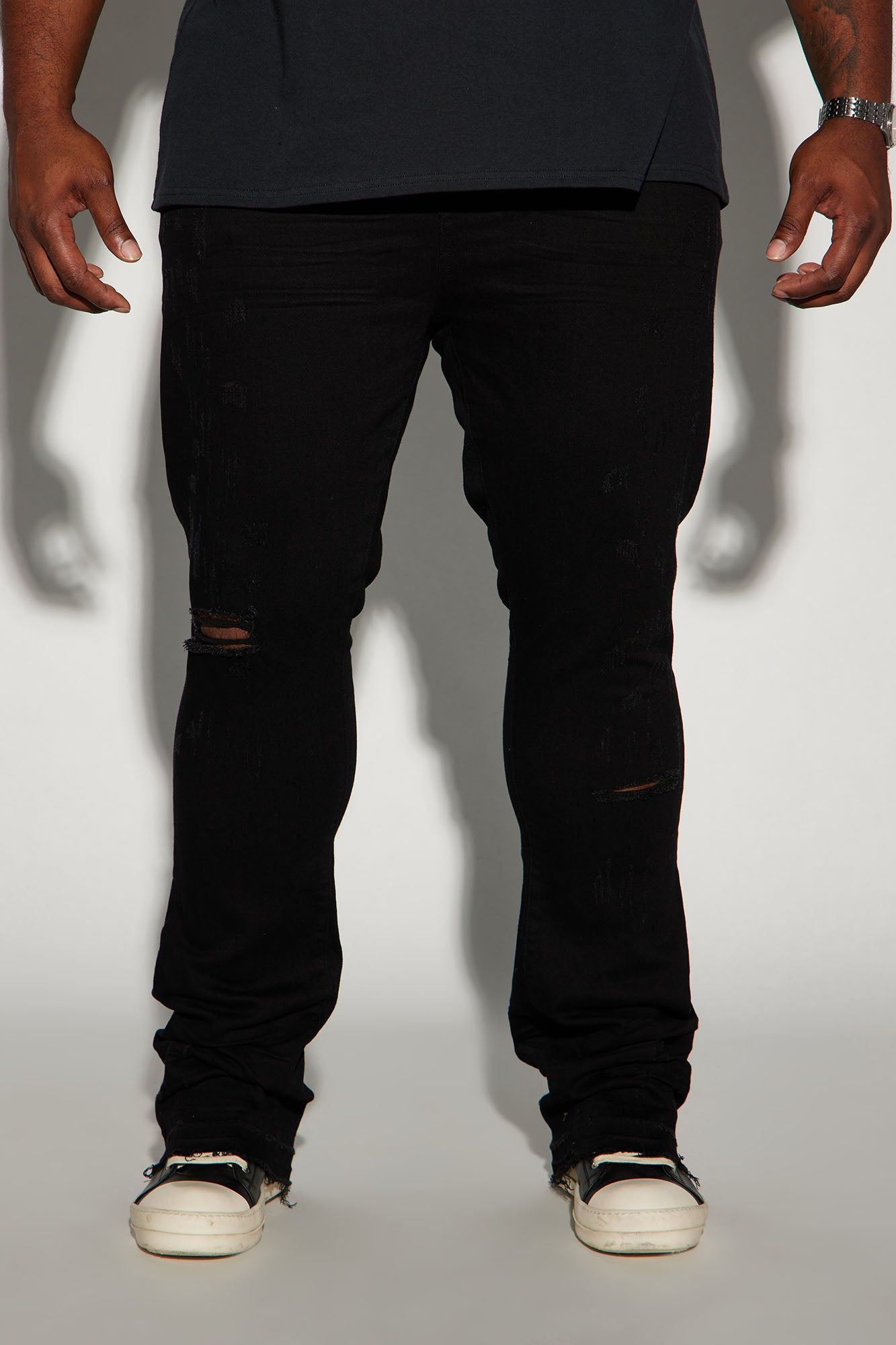 Walk With It Stacked Skinny Flare Jeans - Black sold by Fashion Nova product image thumbnail 2