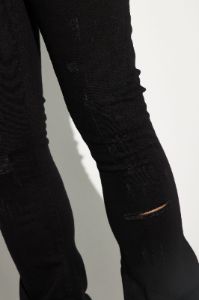 Walk With It Stacked Skinny Flare Jeans - Black sold by Fashion Nova