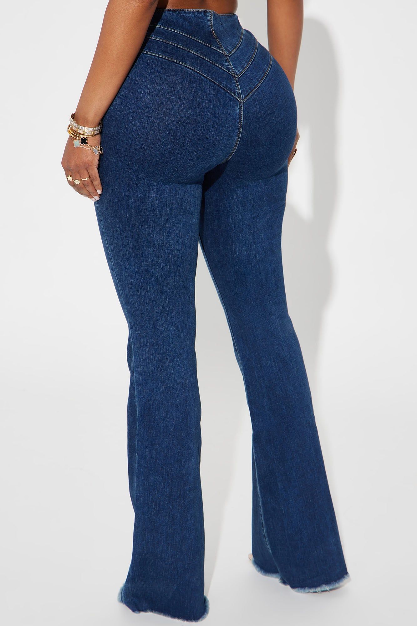 Caught Feelings Stretch Flare Jeans - Medium Wash sold by Fashion Nova product image thumbnail 4