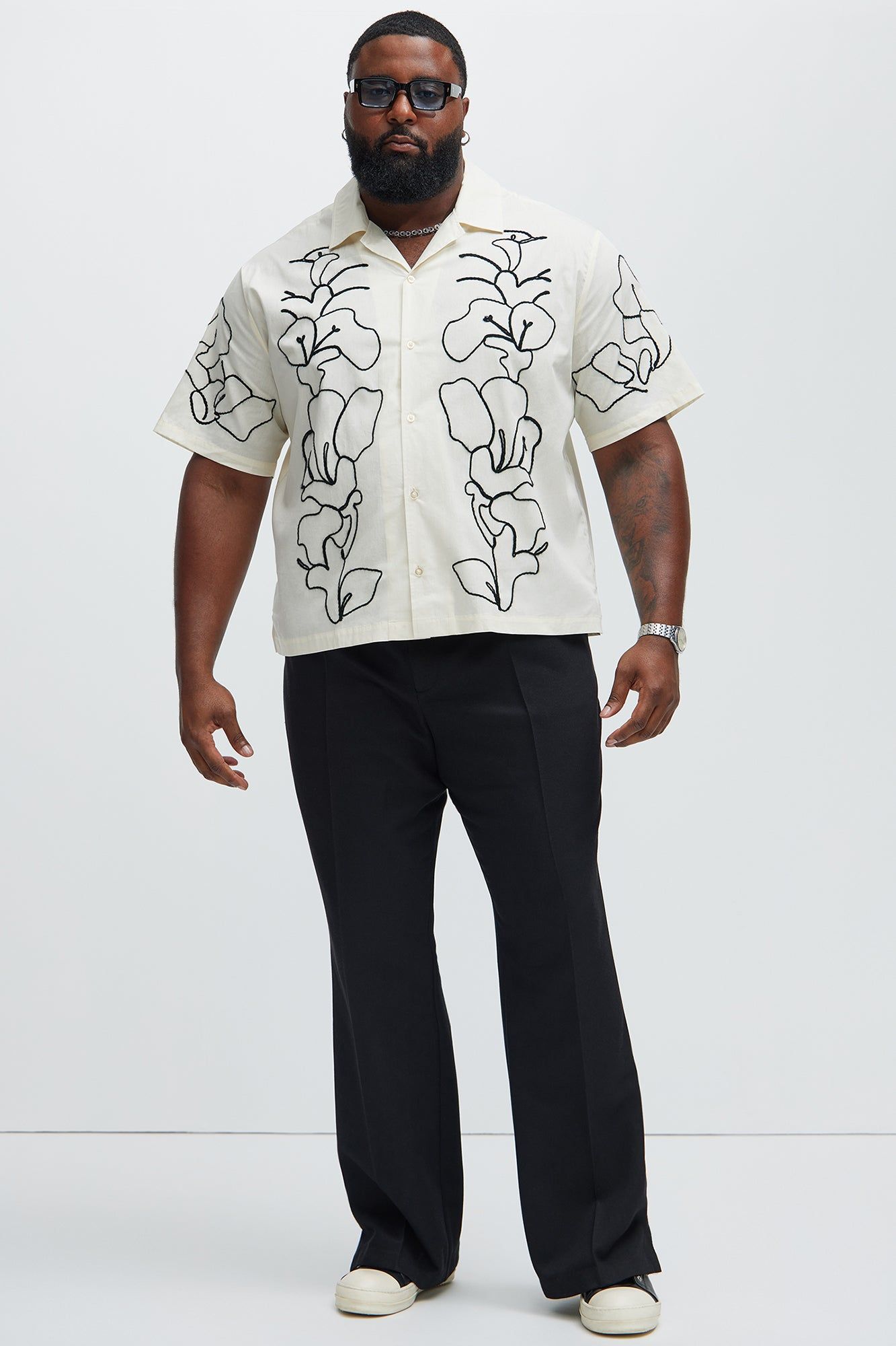 Faunce Embroidery Shirt - Cream sold by Fashion Nova product image thumbnail 5