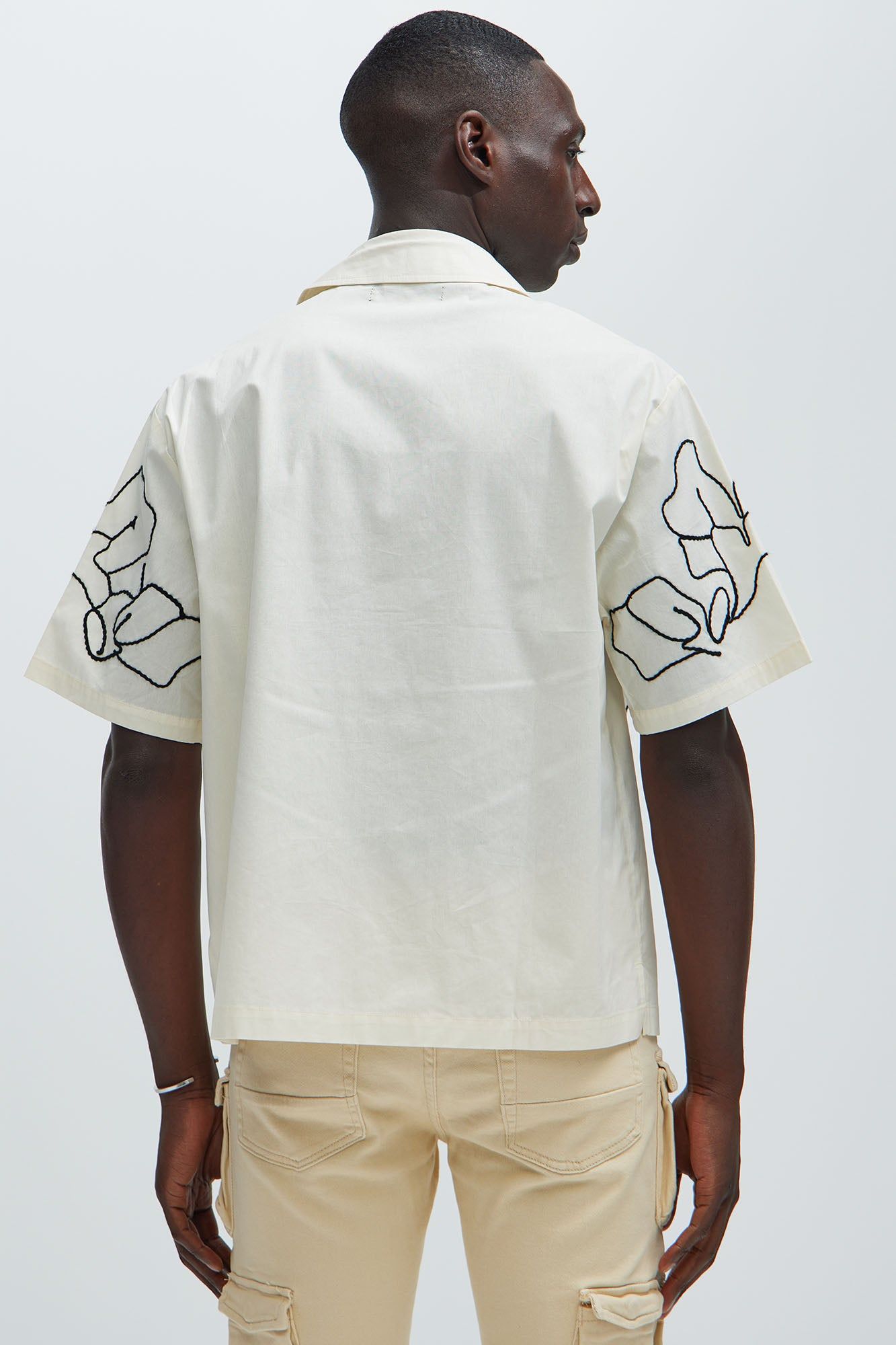 Faunce Embroidery Shirt - Cream sold by Fashion Nova product image thumbnail 3