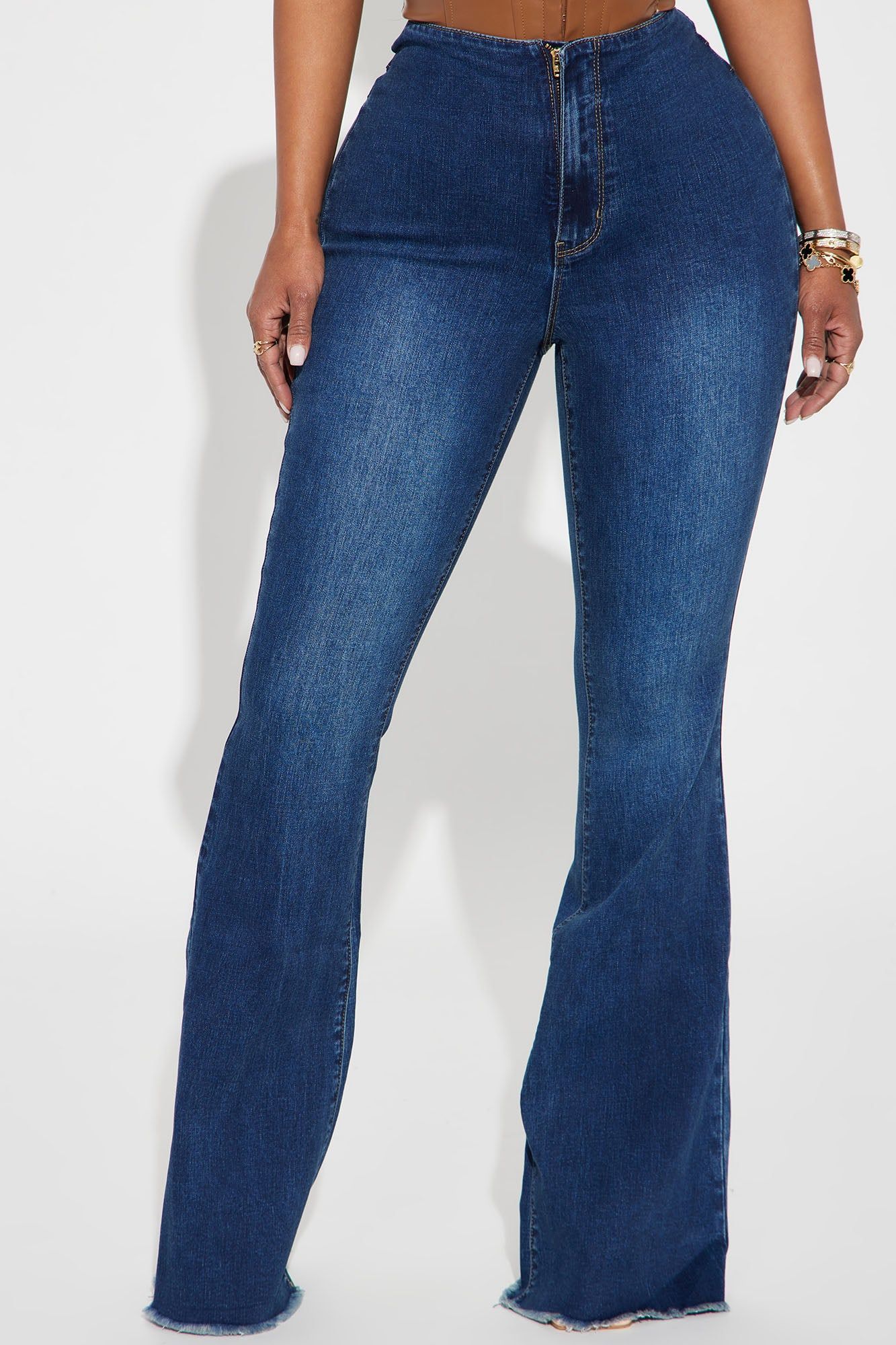 Caught Feelings Stretch Flare Jeans - Medium Wash sold by Fashion Nova product image thumbnail 2