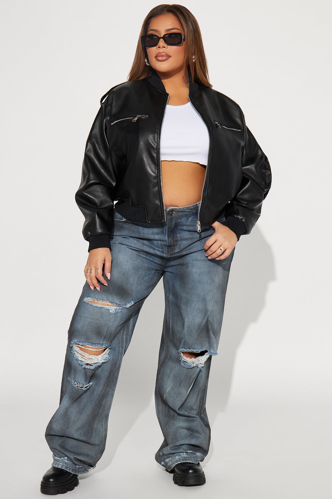 Gotta Have It Faux Leather Bomber Jacket - Black sold by Fashion Nova product image thumbnail 5