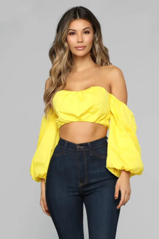 Back To You Top - Yellow sold by Fashion Nova