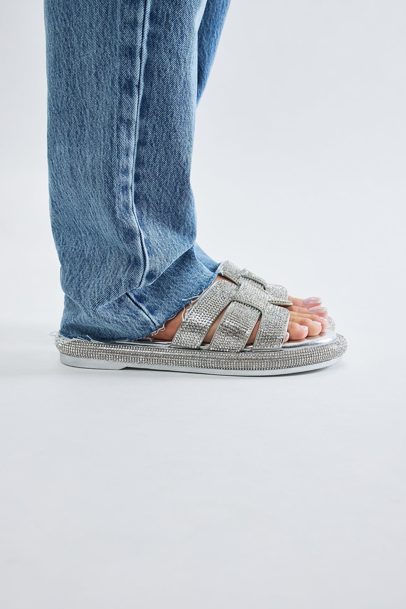 Emilia Embellished Sandals - Silver sold by Fashion Nova product image thumbnail 5