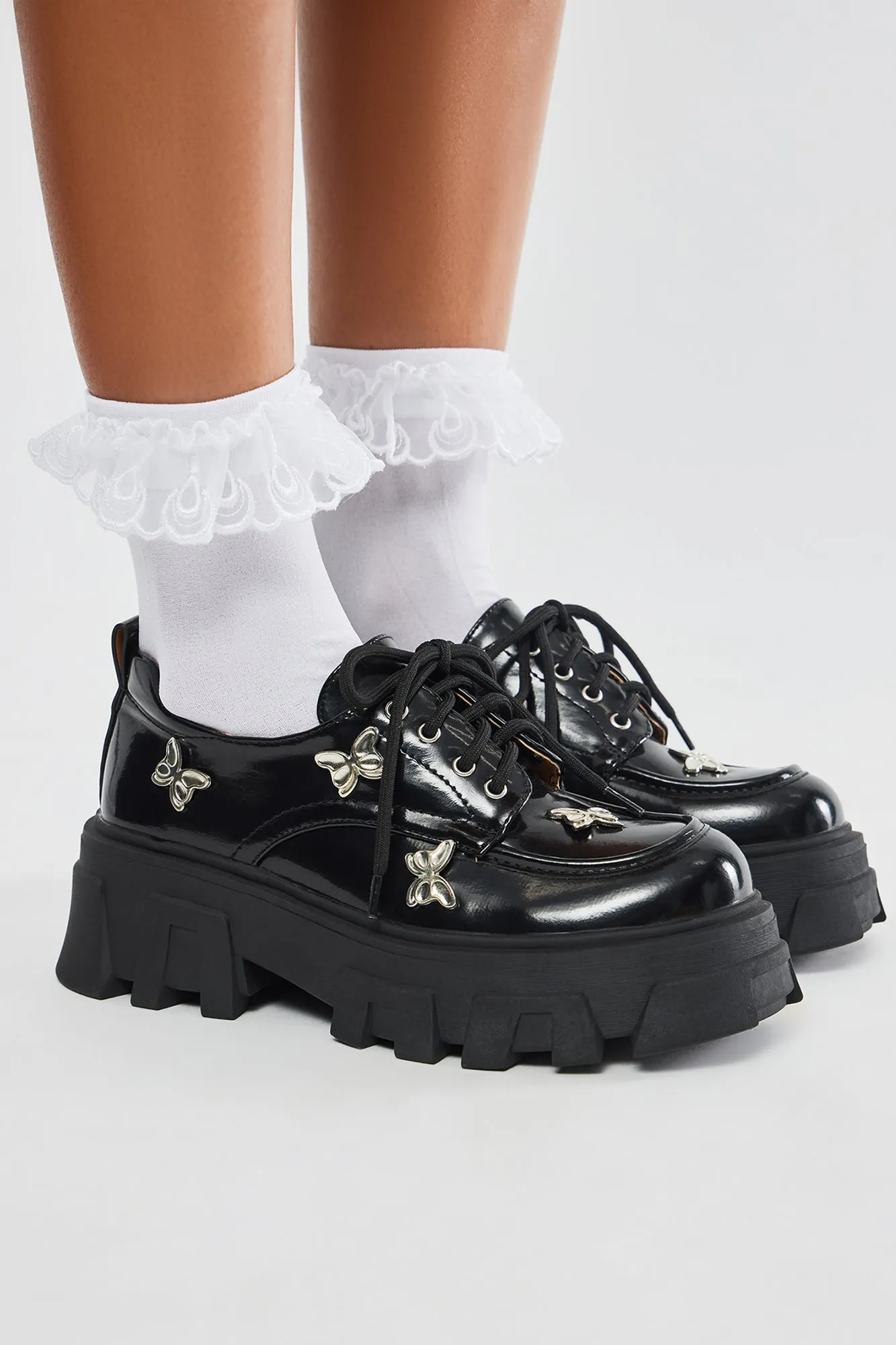Marley Butterfly Platform Loafers - Black sold by Fashion Nova product image thumbnail 2