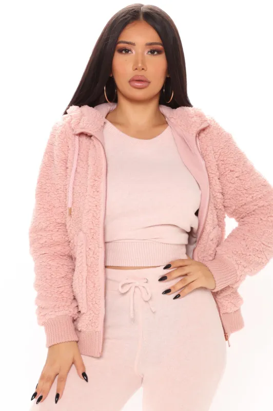 When In Aspen Fuzzy Jacket - Pink sold by Fashion Nova