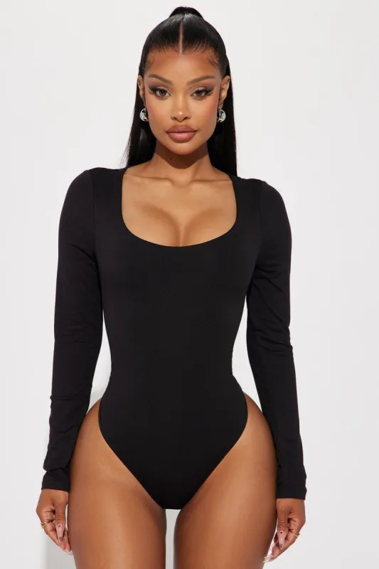 Ari Double Lined Bodysuit - Black sold by Fashion Nova